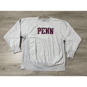 Vintage 80s Champion Reverse Weave Penn Warmup Sweatshirt Ivy League 1980s Sz XL
